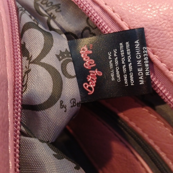 Betty Boop Large Pink Studded Shoulder Bag - Picture 10 of 16